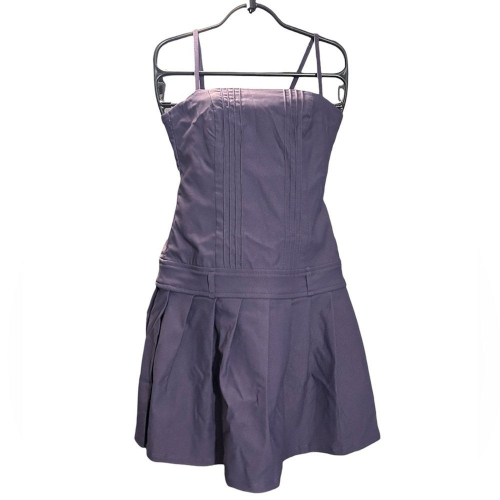 💙 Wild Fable Navy Pleated Fit‑and‑Flare Dress – XXS